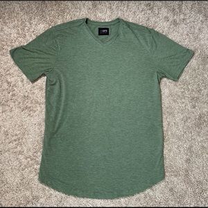 Cuts Clothing - Green V-Neck (Curve Hem)
